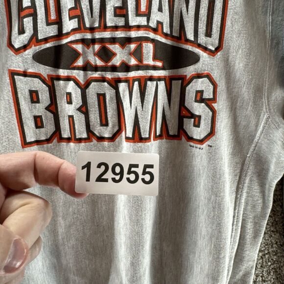 Vintage 90s Cleveland Browns Sweatshirt Mens Large Gray Champion‎ Reverse Weave - Picture 14 of 14